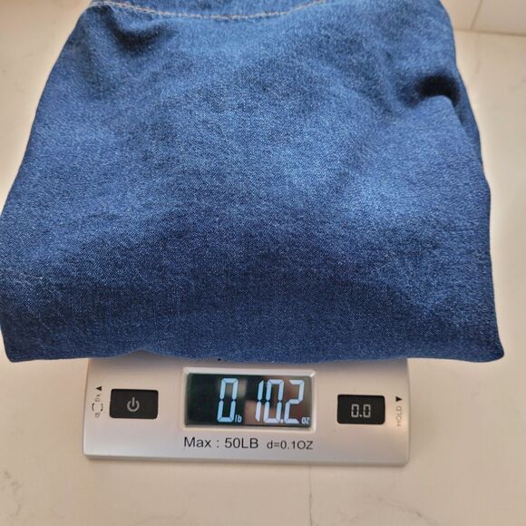 Vintage Denim Shirt Womens 8 Blue Button Front Pockets Promises READ - Picture 12 of 16